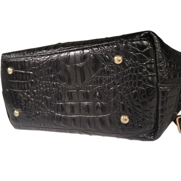 👜🐊 Croc-Embossed Structured Satchel Handbag | New with Strap 🐊👜 - Picture 12 of 16